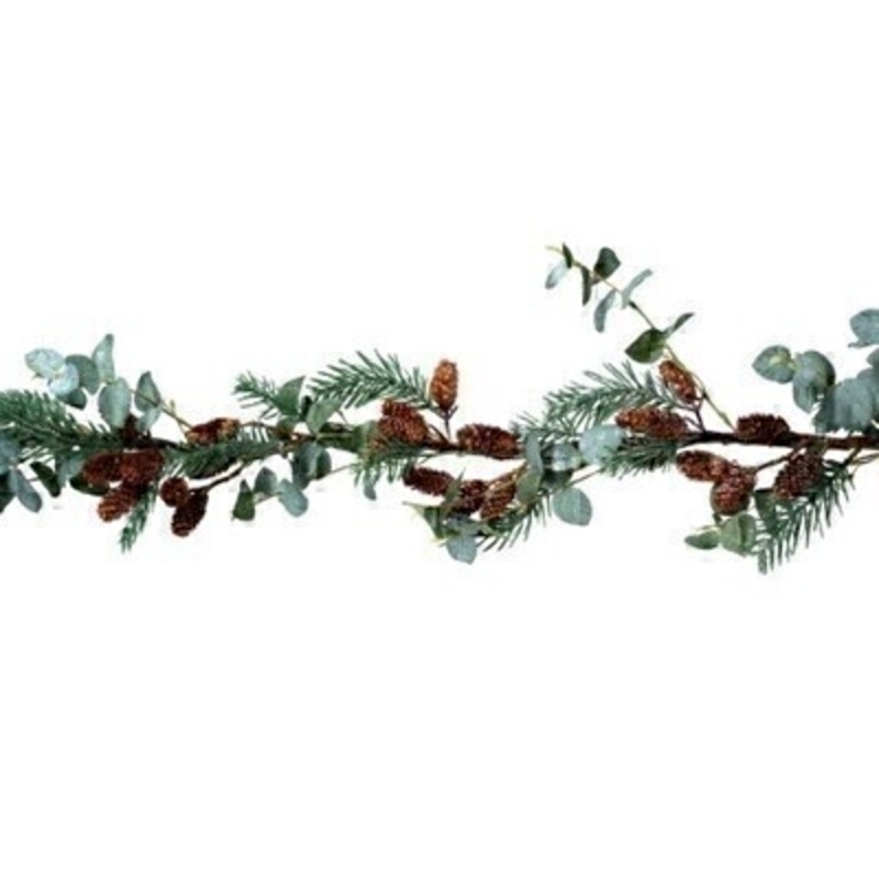This eucalyptus and pinecone garland is by Designer Gisela Graham and will delight for years to come. It will compliment any Christmas decorations and has a matching wreath available. Remember Booker Flowers and Gifts for Gisela Graham Christmas Decorations. 
